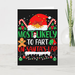 Hoogstwaarschijnlijk op de schoot van de kerstman  kaart