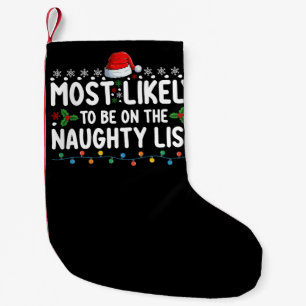 Hoogstwaarschijnlijk op de stoute lijst kerst kleine kerstsok