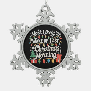 Hoogstwaarschijnlijk op eerste kerstdag laat wakke tin sneeuwvlok ornament