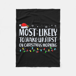 Hoogstwaarschijnlijk op eerste kerstochtend wakker fleece deken