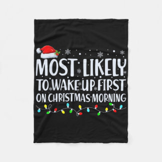 Hoogstwaarschijnlijk op eerste kerstochtend wakker fleece deken
