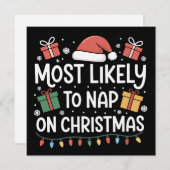 Hoogstwaarschijnlijk op kerstdag een dutje doen, g feestdagenkaart (Voorkant / Achterkant)