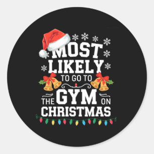 Hoogstwaarschijnlijk op kerstdag naar de sportscho ronde sticker