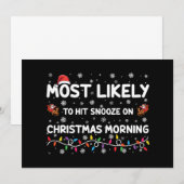 Hoogstwaarschijnlijk op kerstochtend snooze kaart (Voorkant / Achterkant)