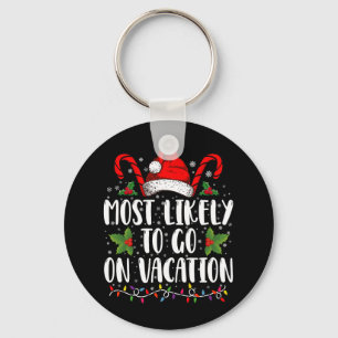 Hoogstwaarschijnlijk op vakantie Kerst Matching Sleutelhanger