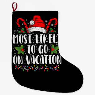 Hoogstwaarschijnlijk op vakantie Kerstmis Matching Grote Kerstsok