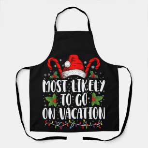 Hoogstwaarschijnlijk op vakantie Kerstmis Matching Schort
