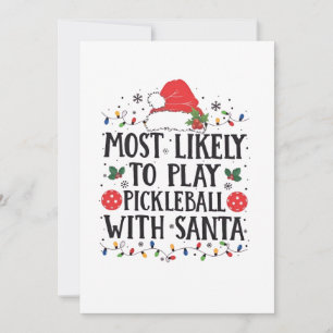 Hoogstwaarschijnlijk Pickleball spelen met Kerstma Kaart