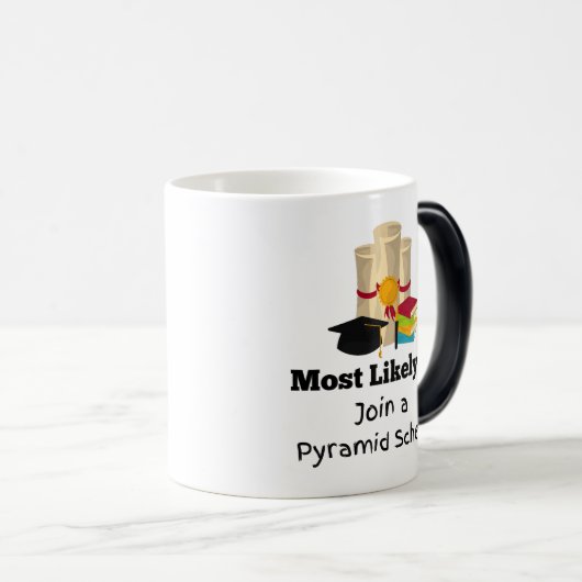 Hoogstwaarschijnlijk piramidespel grappig afstuder magische mok (Voorkant rechts)