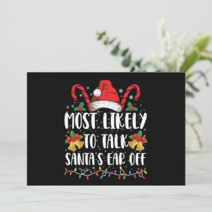 Hoogstwaarschijnlijk praat Santa's oor eraf Famili Kaart