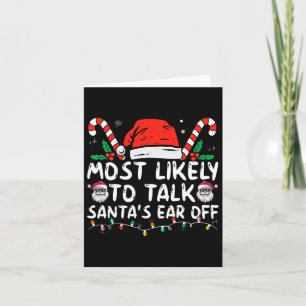 Hoogstwaarschijnlijk praat Santa's oor uit de fami Kaart