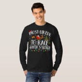 Hoogstwaarschijnlijk racen Santa's Sleigh Matching T-shirt (Voorkant volledig)