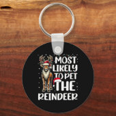 Hoogstwaarschijnlijk rendierfamilie die overeenkom sleutelhanger (Voorkant)