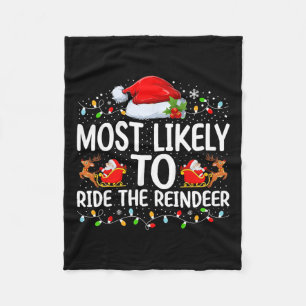 Hoogstwaarschijnlijk rijd je op de rendier matchin fleece deken