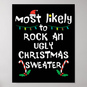 Hoogstwaarschijnlijk Rock Ugly Christmas Family Ma Poster