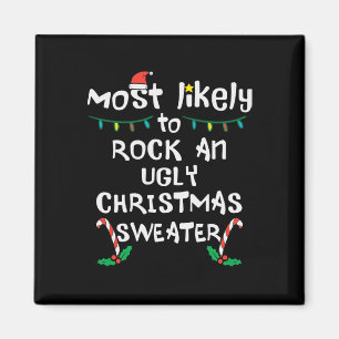 Hoogstwaarschijnlijk Rock Ugly Christmas Xmas Fami Magneet