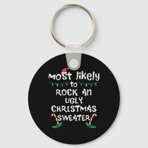 Hoogstwaarschijnlijk Rock Ugly Christmas Xmas Fami Sleutelhanger