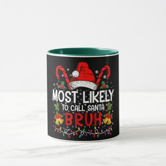 Hoogstwaarschijnlijk Santa Bruh Grappig Kerstmis N Mok (Midden)