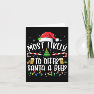 Hoogstwaarschijnlijk Santa een biertje aanbiedt Le Kaart