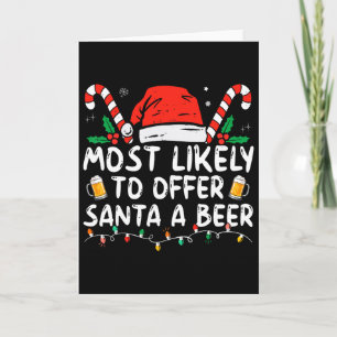 Hoogstwaarschijnlijk Santa een biertje aanbiedt Le Kaart