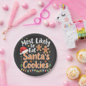 Hoogstwaarschijnlijk Santa's Cookies Santa Hat ete Papieren Bordje (Feest)