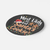 Hoogstwaarschijnlijk Santa's Cookies Santa Hat ete Papieren Bordje (Gekanteld)
