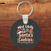 Hoogstwaarschijnlijk Santa's Cookies Santa Hat ete Sleutelhanger (Voorkant)