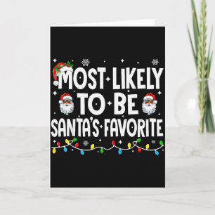 Hoogstwaarschijnlijk Santas Favoriete Familie Matc Kaart