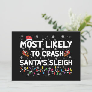 Hoogstwaarschijnlijk Santas slee crashen Leuke Ker Kaart