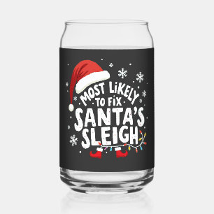 Hoogstwaarschijnlijk Santa's Sleigh Handyman Xmas  Blikvorm Glas
