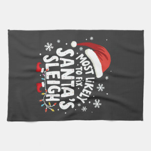 Hoogstwaarschijnlijk Santa's Sleigh Handyman Xmas  Theedoek