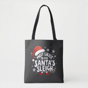 Hoogstwaarschijnlijk Santa's Sleigh Handyman Xmas Tote Bag