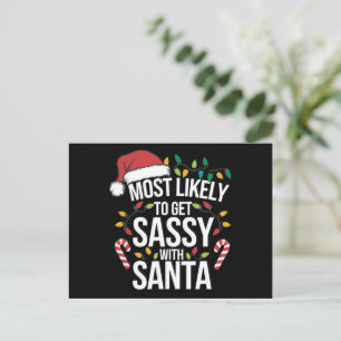 Hoogstwaarschijnlijk Sassy Worden Met Kerstman Ker Feestdagenkaart
