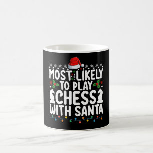 Hoogstwaarschijnlijk Schaken met Kerstman Kerstmis Koffiemok