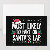 Hoogstwaarschijnlijk scheet op kerstschoot feestdagenkaart (Voorkant / Achterkant)