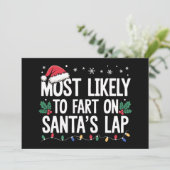 Hoogstwaarschijnlijk scheet op kerstschoot feestdagenkaart (Staand voorkant)