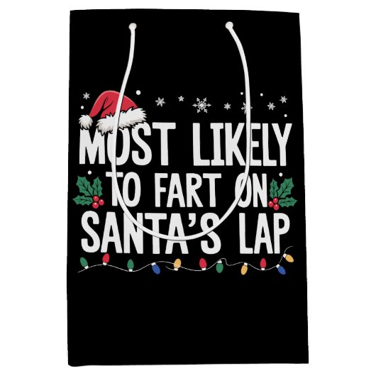 Hoogstwaarschijnlijk scheet op kerstschoot medium cadeauzakje (Voorkant)