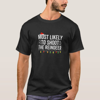 Hoogstwaarschijnlijk Schiet De Rendierfamilie Kers T-shirt