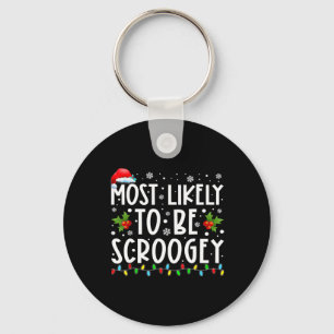 Hoogstwaarschijnlijk Scroogey Kerstman Hoed Famili Sleutelhanger