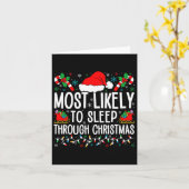 Hoogstwaarschijnlijk slaap je door de kerst matchi kaart (Gele Bloem)