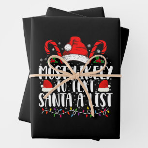 Hoogstwaarschijnlijk sms't Santa een lijst die ove Inpakpapier Vel