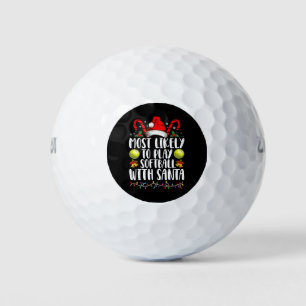 Hoogstwaarschijnlijk Softbal Spelen Met Santa Fami Golfballen