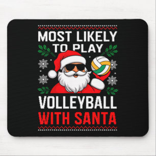 Hoogstwaarschijnlijk spelen volleybal Santa Christ Muismat