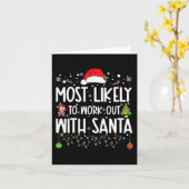 Hoogstwaarschijnlijk sporten met Kerstman Familie  Kaart (Gele Bloem)