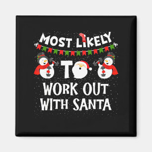 Hoogstwaarschijnlijk Sporten Met Santa Familie Ker Magneet