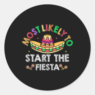 Hoogstwaarschijnlijk start de Fiesta Sombrero Funn Ronde Sticker