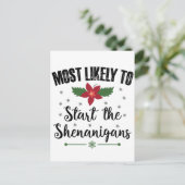 Hoogstwaarschijnlijk start de kerst-shenanigans briefkaart (Staand voorkant)