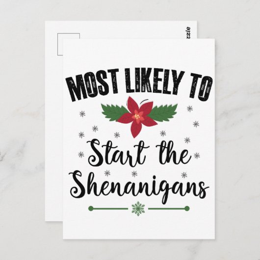 Hoogstwaarschijnlijk start de kerst-shenanigans briefkaart (Voorkant / Achterkant)