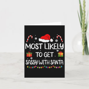 Hoogstwaarschijnlijk Sy met Kerstman Grappige Fami Kaart