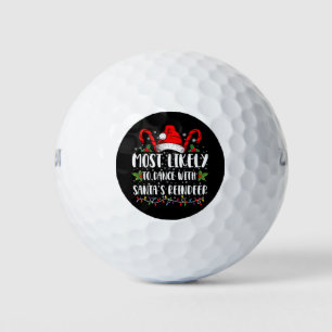 Hoogstwaarschijnlijk te dansen met de rendierfamil golfballen